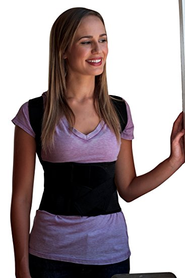 Posture Corrector Brace - Shoulder Back Posture Support Vest to Improve Posture. Back Brace for Posture Correction for Men, Women, and Kids - Stealth Support - Black Small