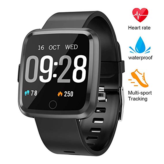 XZHI Fitness Tracker, Smart Watch with Blood Pressure/Oxygen Monitor, Waterproof Fitness Watch, Big Color Screen Activity Watch with Continuous Heart Rate Sleep Monitor for Kids Women Men