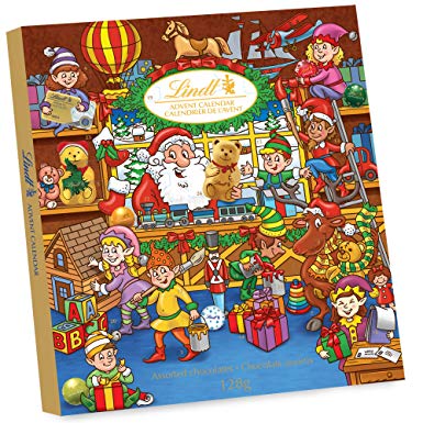 Lindt Christmas Advent Calendar Assorted Chocolates Gift Box, 128g