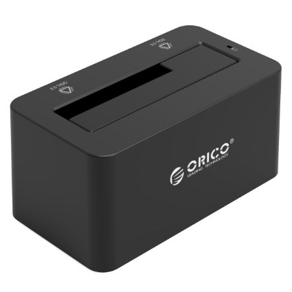 ORICO 6619US3 Superspeed USB 3.0 to SATA External Hard Drive Docking Station for 2.5 or 3.5in HDD, SSD [Windows/Lumix/Mac Compatible, 4TB Support, Black]