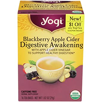 Yogi Tea, Blackberry Apple Cider Digestive Awakening, 16 Count