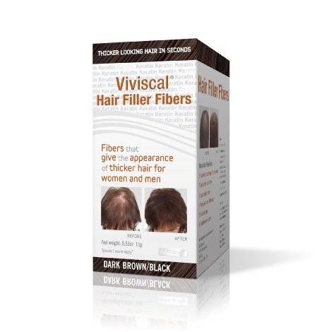 Viviscal Hair Filler Fibers, Dark Brown/Black