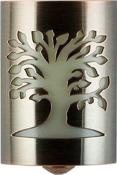 GE 29846 LED Coverlite Auto Tree of Life Oil Rubbed Bronze Night Light