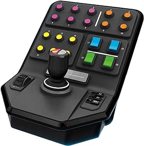 Logitech G Saitek Farm Sim Heavy Equipment Side Panel, 25  Assignable Buttons, Front Loader Stick with Twist Axis, Auto-Pilot Built-In, USB, PC/Mac - Black