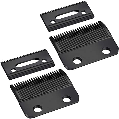 2 Sets Adjustable Clippers Blades, 2 Hole Hair Trimmer Replacement Blade for Wahl 1006, Super Taper #8400 (Black)