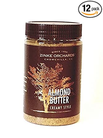 Zinke Orchards Creamy Almond Butter (12 Pack) 16 oz. Jars