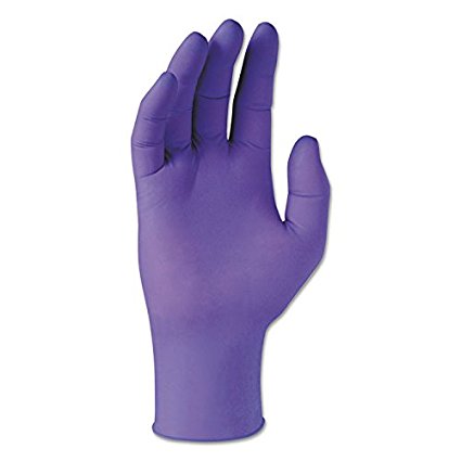 Halyard Health Safety 55084 Nitrile Gloves, Powder-Free, X-Large, Purple (Box of 90)