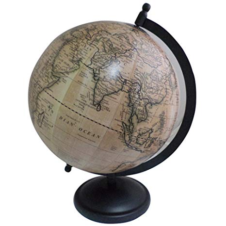 Unique Geography Earth Globe Home Decor Table Ocean Metal Stand Big Rotating Globe 12"