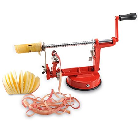 Durable Apple Slicing Coring and Peeling Potatoes Machine，Stainless Steel Blades With Suction Kitchen Appliance