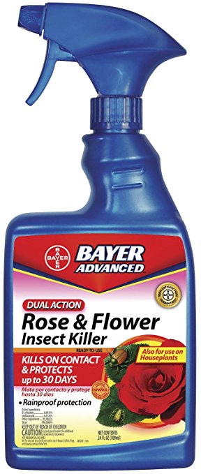 Bayer Advanced 502570 Dual Action Rose and Flower Insect Killer Ready-To-Use, 24-Ounce