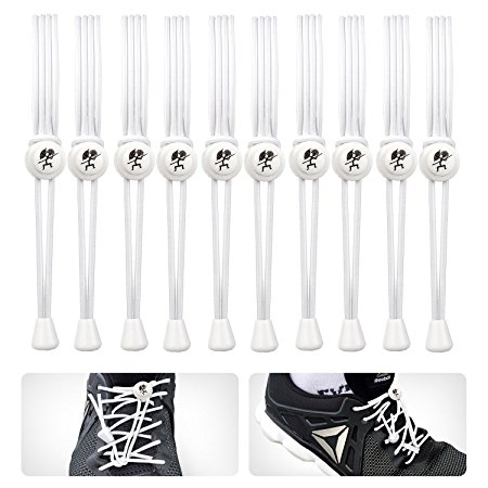 Elastic Shoelaces - 5 Pairs - Easy To Fit   Adjust No Tie Shoelaces - Elastic Laces Make All Shoes   Boots Easy On, Easy Off - Comfortable No Tie Shoelaces For Adults   Kids - No More Undone Laces