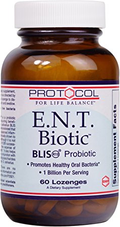 Protocol For Life Balance - E.N.T. Biotic BLIS K12® Probiotic - Promotes Healthy Oral Bacteria - 60 Lozenges