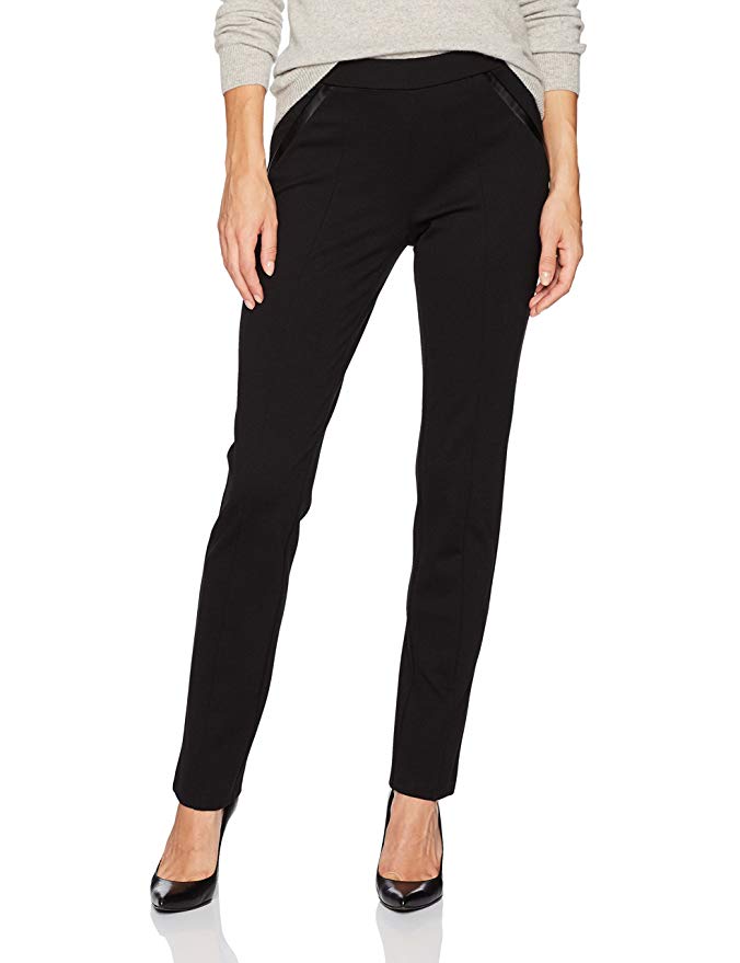 Rafaella Women's Ponte Comfort Fit Slim Leg Pants