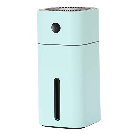 Wonton Cool Mist Ultrasonic Humidifier, 180ML USB Portable Mist Air Mini Humidifier-Quiet Operation, Automatic Shut Down, Night Light Function for Office Home Bedroom Car (Blue)