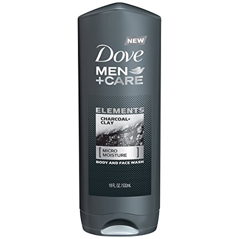 Dove Men Care Elements Body and Face Wash, Charcoal and Clay 18 oz