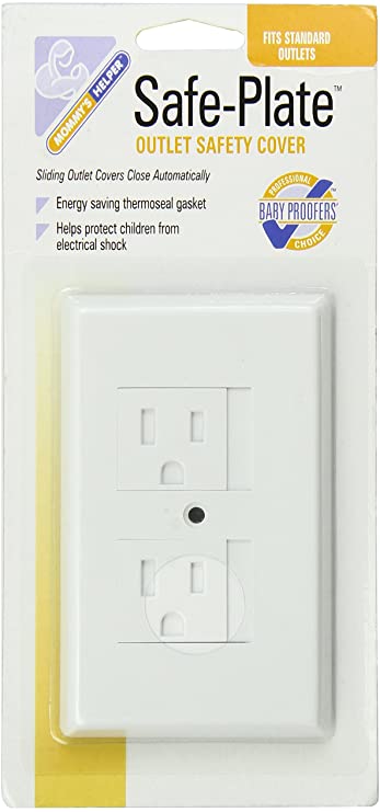 Mommy's Helper Safe Plate Electrical Outlet Cover, White, Standard