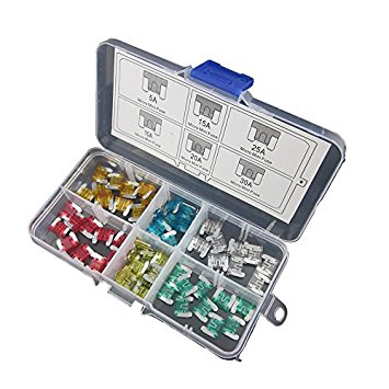 DIGITEN Assorted Auto Car Micro Mini Blade Fuse 5A 10A 15A 20A 25A 30A Low profile (pack of 60)