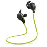 Break A Sweat in Comfort Bluetooth Headphones TaoTronics Wireless Earphones Sport Earbuds Headsets Bluetooth 40 Balanced Audio Build-in Mic aptX CVC 60 Noise-Cancelling-Black and Green