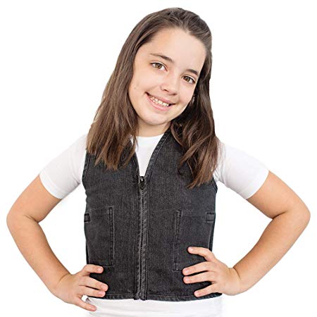 Fun and Function's Stretch Denim Weighted Vest to reduce Wiggles, Fidgets, Anxiety