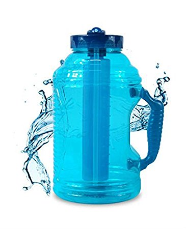 Cool Gear 75 oz EZ Freeze Water Bottle w/Handle Straw and Ice Pack