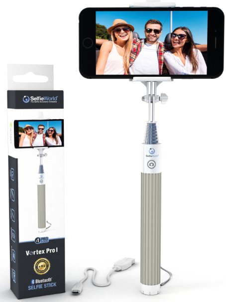 Selfie Stick Bluetooth Certified Monopod - Advanced Design For All iPhones iOS 50 Samsung Galaxy Note Android Phones 42 - Takes HD Photos Video Operates Flash