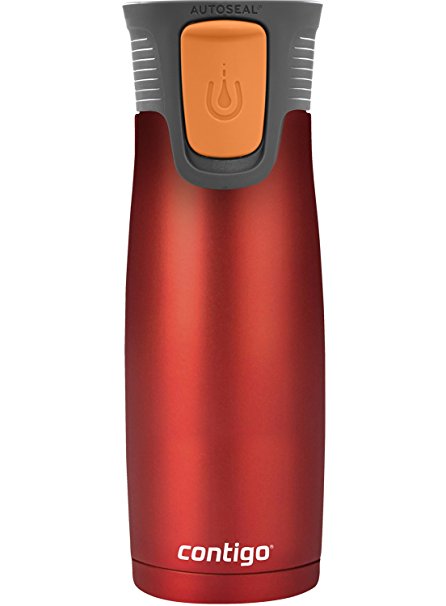 Contigo Autoseal Astor stainless steel Travel mug with easy-clean lid, 16 ounce Sol orange matte limited Edition