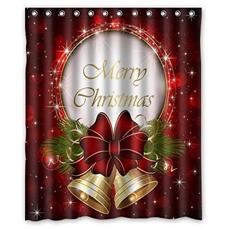 Family Decor Merry Christmas Custom Fashion Shower Curtain 66-Inch by 72-Inch