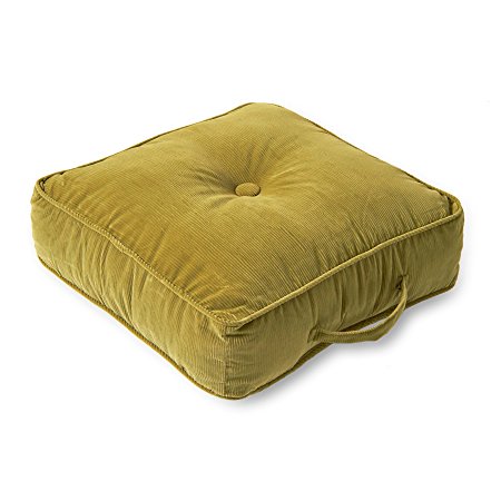 Greendale Home Fashions 20-Inch Square Floor Pillow Omaha/Amigo fabric, Olive