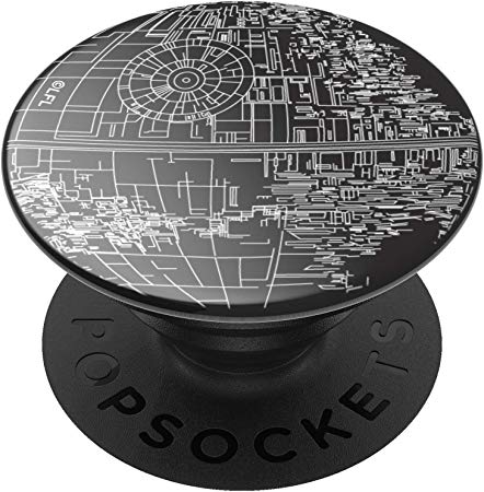 PopSockets: Collapsible Grip & Stand for Phones and Tablets - Star Wars Death Star Aluminum