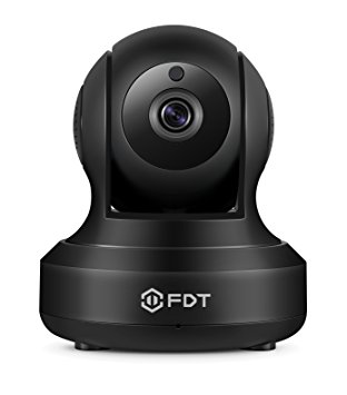 FDT 1080P HD WiFi Pan/Tilt IP Camera (2.0 Megapixel) Indoor Wireless Security Camera FD8901 (Black), Plug & Play, Two-Way Audio & Nightvision (Black)