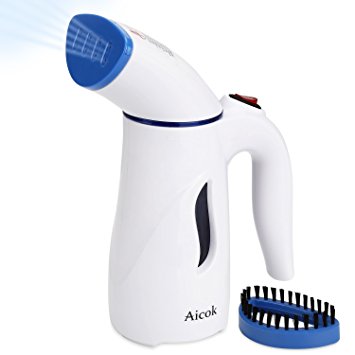 Aicok Mini Travel Garment Steamer, Handheld Portable Fabric Steamer Perfect for Travel, with Brush
