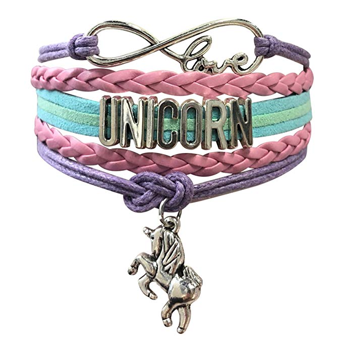 Doctor Unicorn - Cute Unicorn Bracelet Wristband Handmade Rainbow Jewelry Infinity Love Charm Gifts 17 Styles