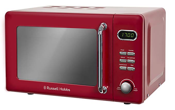 Russell Hobbs RHRETMD706R 17L Retro Digital 700w Solo Microwave Red