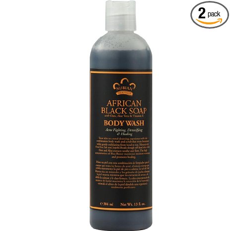 Nubian Heritage Bdy Wash,African Blk Soap 13 FZ pack of 2