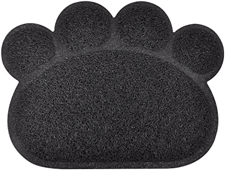 DM Paw-Shaped Cat Litter Box Mat,10 Colors Available,15.75x11.75 Inches