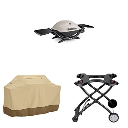 Weber 54060001 Q2200 Liquid Propane Grill with Classic Accessories Cover