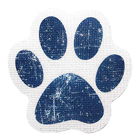 Nonslip Bathtub or Shower Stickers Safety Adhesive Paw Print Treads | Large Decal Surface Area Grip - 4" Diameter Applique by SlipRx USA