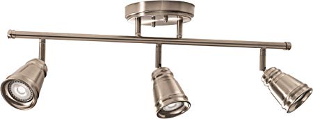 Lithonia Lighting LTFPMILL MR16GU10 27K 3H BN M4 LED 3 Head Peppermill Fixed Track Kit, 21W, Brushed Nickel