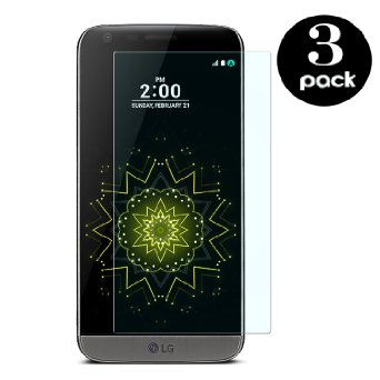 LG G5 Screen Protector 3-Pack OMOTON Screen Protector for LG G5 with Scratch Resist  Bubble Free Premium Clear Anti-Glare Anti Fingerprint