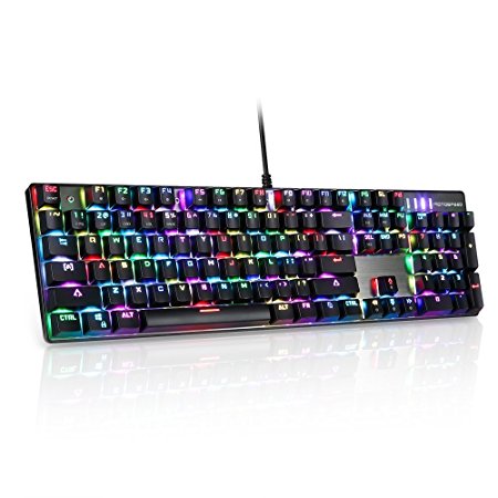 Mechanical Keyboard with Blue Switches,ChYu Backlit RGB gaming keyboard & 104 Standard Key Keyboard For PC Computer Gamer and Office