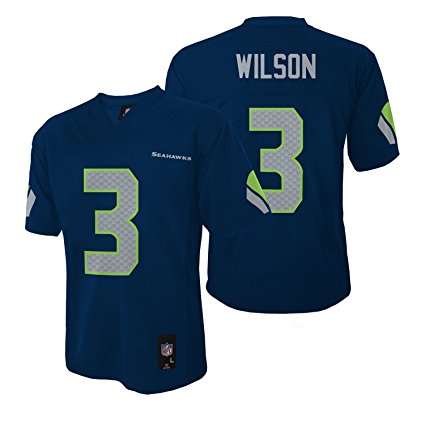 Russell Wilson Seattle Seahawks Navy Blue NFL Youth 2016-17 Season Mid-Tier Jersey