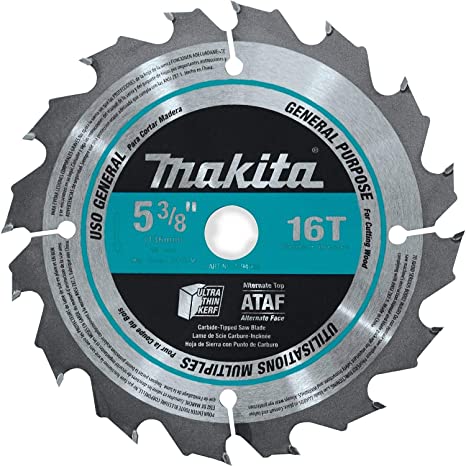 Makita A-94904 Tungsten Carbide Tipped Saw Blade 5-3/8-Inch 16Tooth