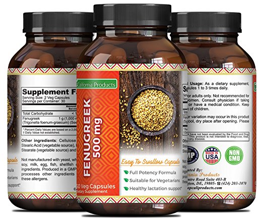Increase Breastmilk Supply Fast – Natural Fenugreek Seed Herb Capsules – Support   Enrich Nursing   Breastfeeding   Pumping Mothers Breast Milk Production – Lactation Supplement