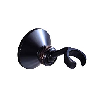 OWOFAN Shower Head Holder Adjustable Removable Swivel Handheld Showerhead & Bidet Sprayer Wall Mount Bracket, Brass Black HJ-0517R