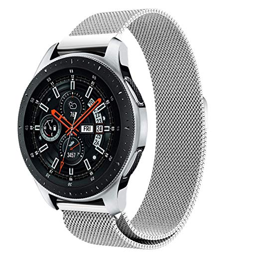 Koreda Samsung Galaxy Watch (42mm) Bands,20mm Milanese Strap Replacement Band Compatible Samsung Galaxy Watch SM-R810/SM-R815 /Gear Sport/Suunto 3 Fitness Smart Watch(Sliver, 20MM)