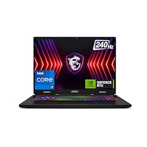 MSI Crosshair 16 HX, Intel 14th Gen. i7-14700HX, 41CM QHD  240Hz Gaming Laptop(16GB/1TB NVMe SSD/Windows 11 Home/NVIDIA GeForce RTX 4060, GDDR6 8GB /Cosmos Gray/2.5Kg), D14VFKG-206IN