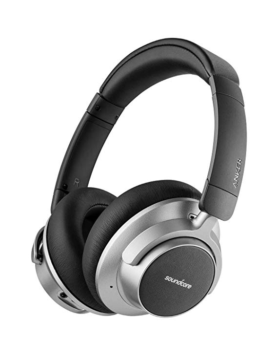 Soundcore Space NC Wireless Noise Cancelling Headphones by Anker with Touch Control, 20-Hour Playtime, Bluetooth 4.1, Foldable Design for Travel, Work, and Home (Renewed)