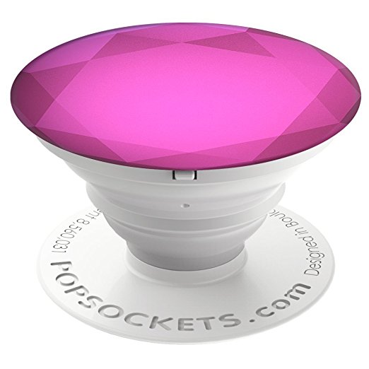 PopSockets: Collapsible Grip & Stand for Phones and Tablets - Fuchsia Metallic Diamond