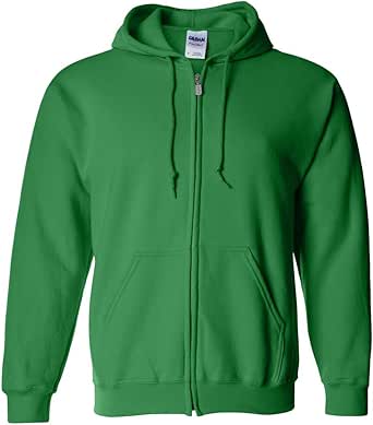 Gildan Adult Fleece Zip Hooded Sweatshirt, Style G18600, Irish Greens, X-Large