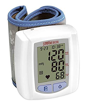 Santamedical Automatic Wrist Digital Blood Pressure Monitor with Case - Large Display